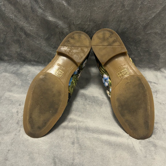 Mans Aldo black blue green flower slip on dress shoes size 10.5 main image 7